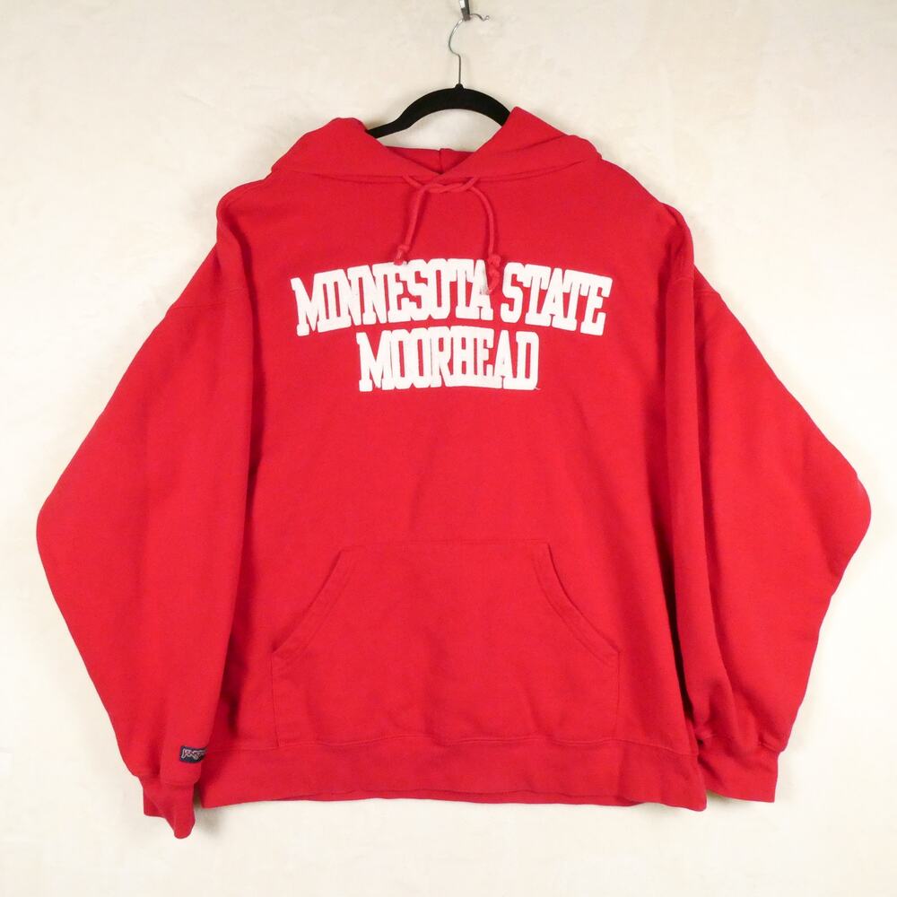 Vintage Minnesota State Moorhead Hoodie Sweatshirt Size XL JanSport Red College